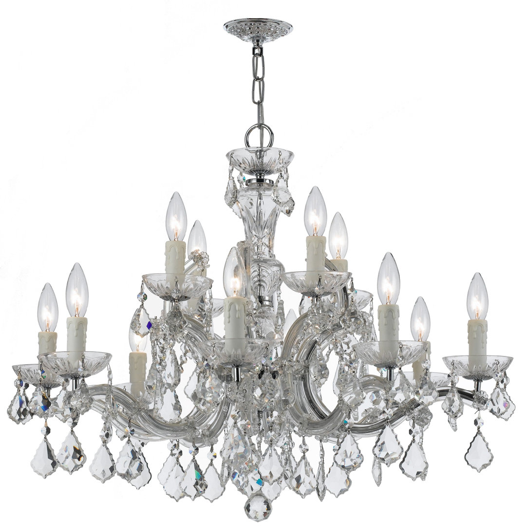 Weekes 12 - Light Dimmable Tiered Chandelier Willa Arlo™ Interiors 