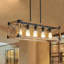 Luminaire suspendu linéaire ajustable rustique 5 lumières Farmhouse-924394432-924394435