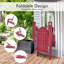 Chaise de patio pliable résistante aux intempéries avec porte-gobelet intégré-1557634412