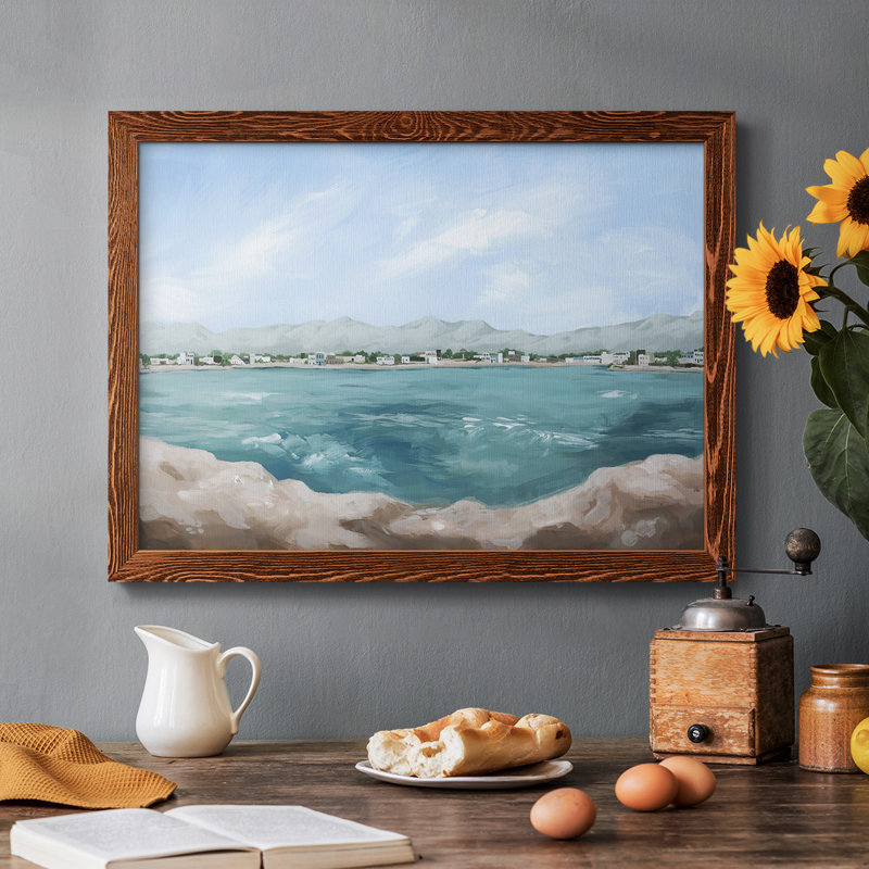 Turquoise Isle III, reproduction d'art sur toile, Érable, H 26 po x l 38 po x P 1,5 po