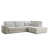 Beige Grey Polyester/Chenille