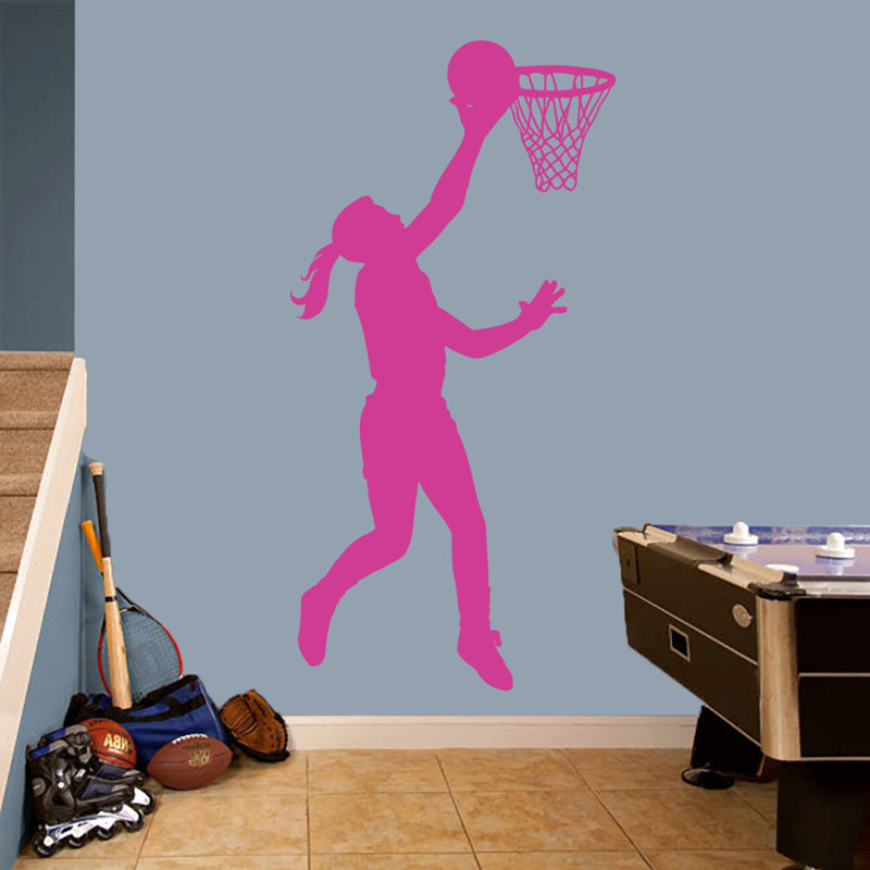 Adhésif décoratif basketball, Rose vif