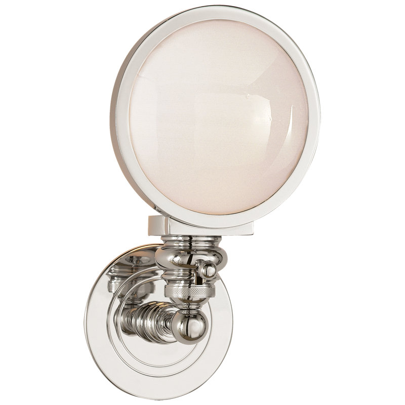 Chapman & Myers Boston Head Light Sconce, Polished Nickel