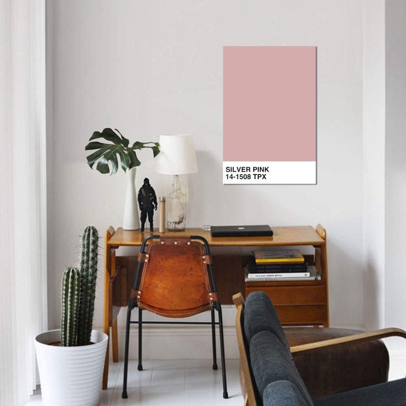« argenté rose 14-1508 tpx », impression sur toile, H 18 po x l 12 po x P 1,5 po, Toile tendue, Pas de tapis
