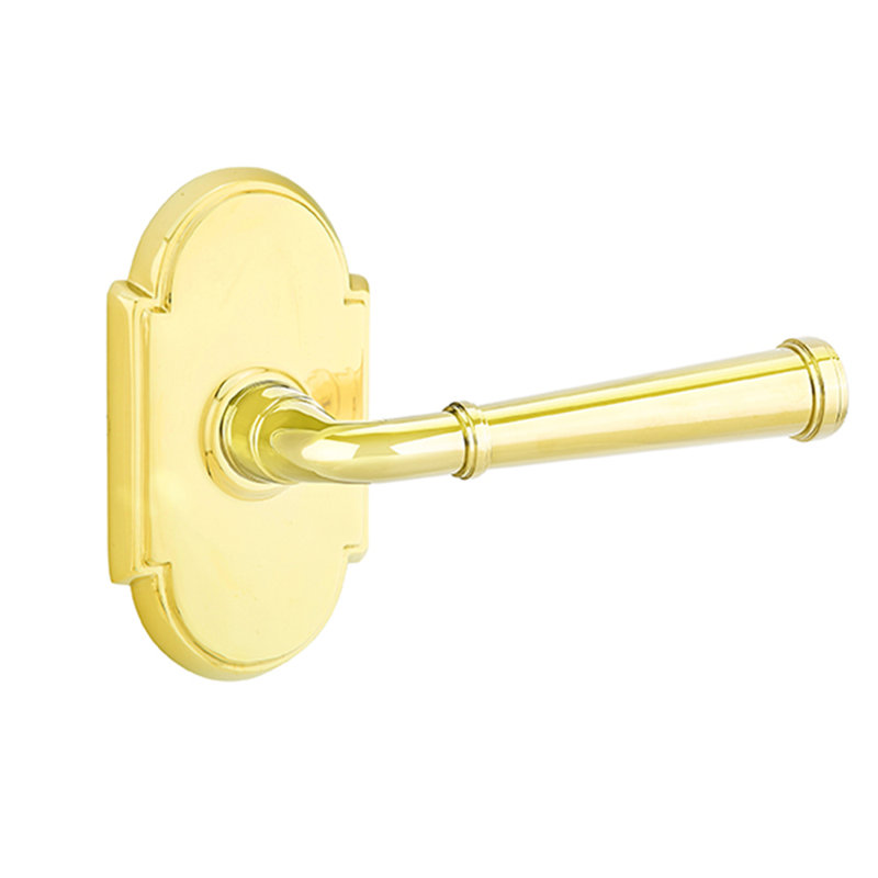 Poignée de porte avec rosette Merrimack, Gauche, Laiton intemporel