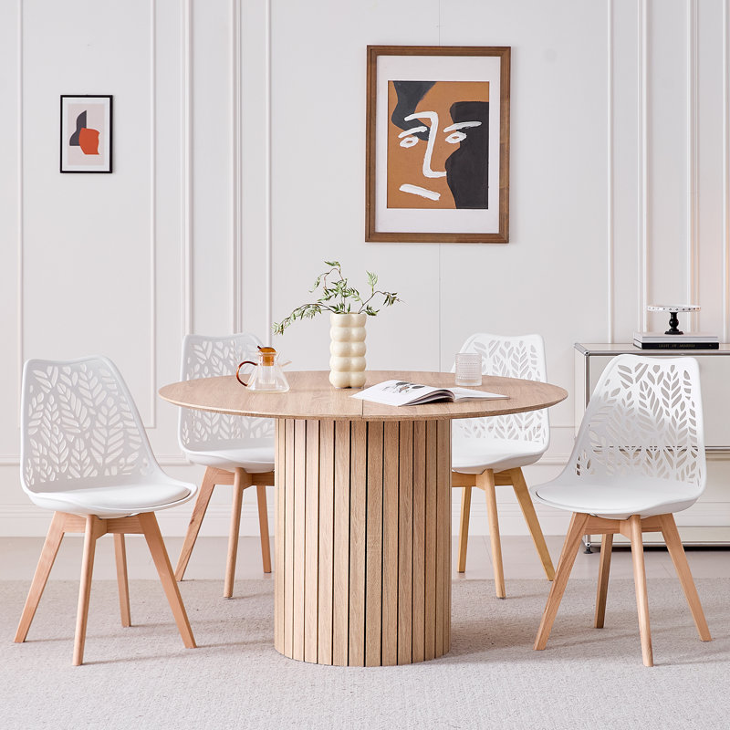 Upholstered Side Chair, White, 6