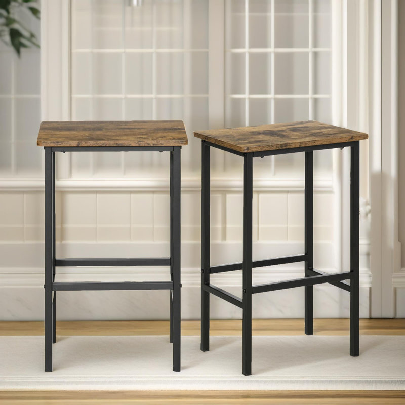 Alasca Rustic Industrial 65cm Barstool, Kitchen Dining Chair Stool Furniture