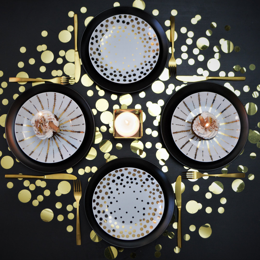 Echo Salad Accent Plate Set (Set of 4) Euro Ceramica