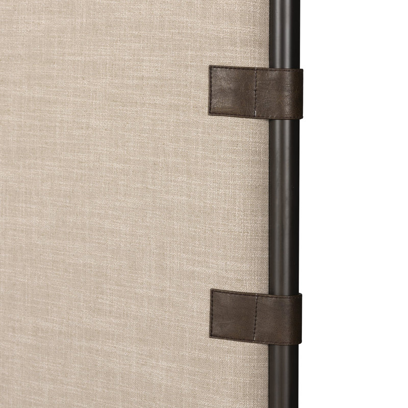 Anderson Upholstered Canopy Bed, King, Beige