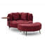 Fauteuil demi-tonneau surdimensionné avec repose-pieds-102595612