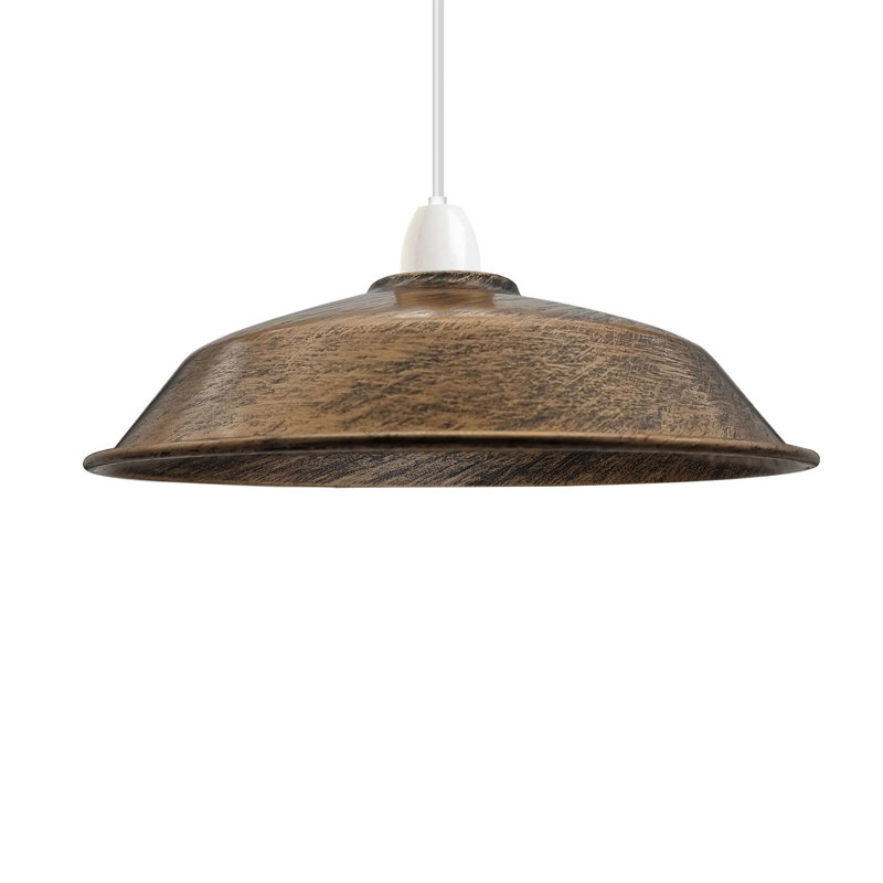 Aisleen 10cm H Metal Bowl Lamp Shade ( Uno ), Brushed Copper