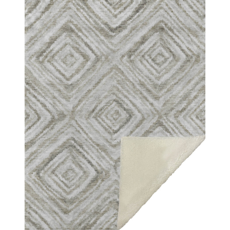 Jeté en sherpa Addison ASB781, Beige