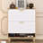 31.5 Inch Nordic Style Shoe Storage Cabinet With 2 Flip Drawers, Freestanding Organizer With Solid Wood Legs For Entryway, Narrow Shoe Rack Cabinet