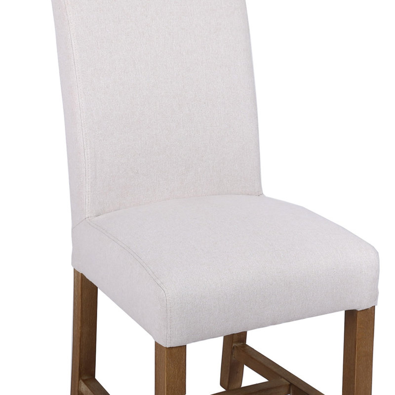 Stamford Scroll Back Fabric Dining Chair - Grey, Natural, 1, Natural