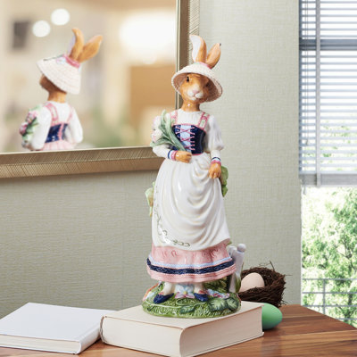 Fitz and Floyd Jardin Rabbit Female Figurine