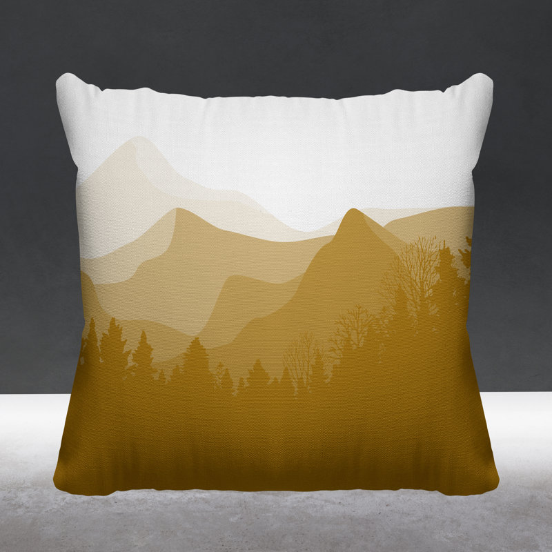 Coussin intérieur / extérieur Andor, L 17 po x H 17 po, Jaune