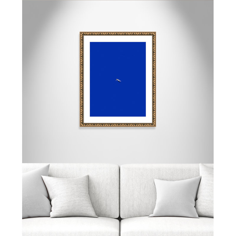 «No stress print» par Leon, Imprimé mat, Perles de feuilles dorées, L 24,5 po x H 30,5 po