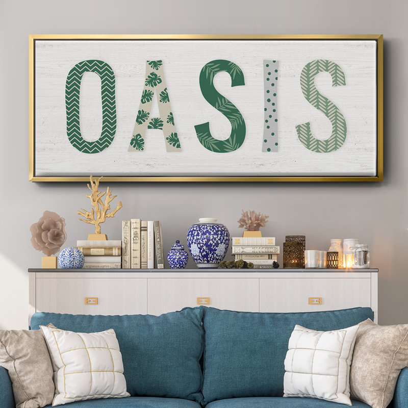 Oasis Cabana- Framed Canvas, 24" H x 60" W