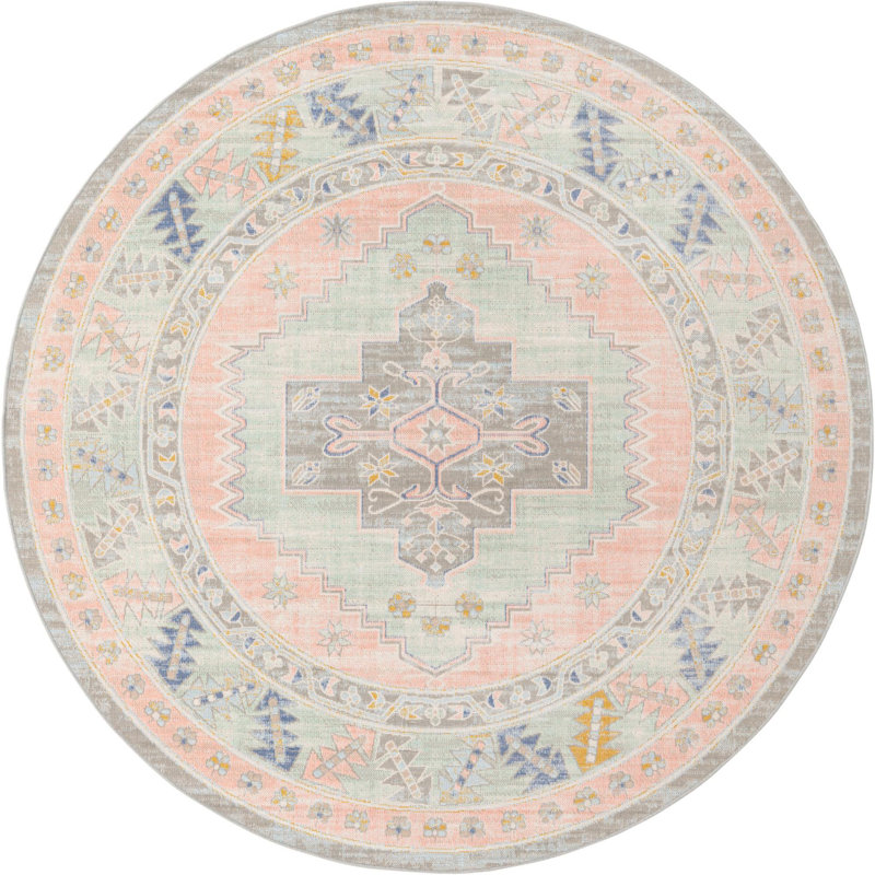 Matthei Oriental Indoor Rug, Round 7'