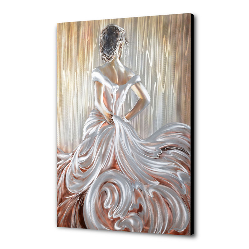 «The Lady in Peach», peinture sur métal