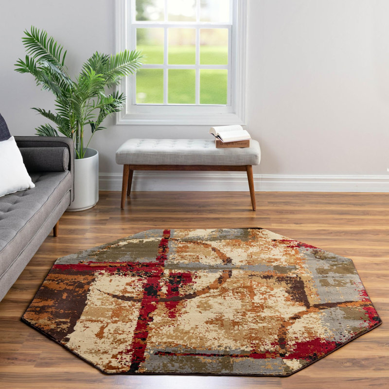 Tapis contemporain Trejo, Octogone 7 pi