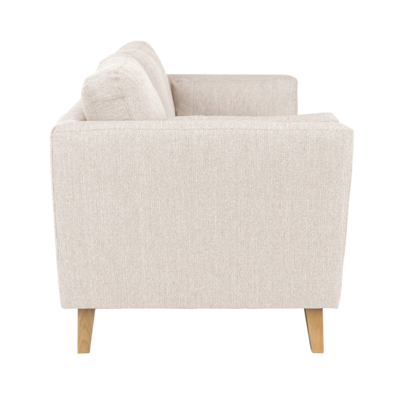 2 Seater Sofa & Chaise, Premium Woven - Beige