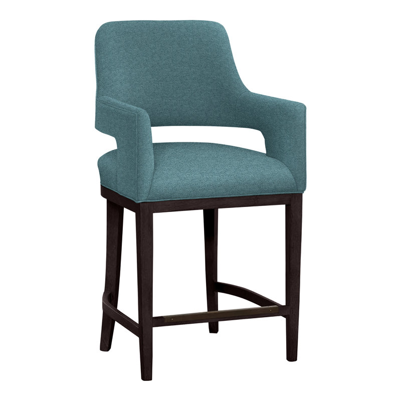 Tabouret de bar et de comptoir Josie, Espresso, Turquoise 8789, Tabouret de comptoir (siège d'une hauteur de 26,5