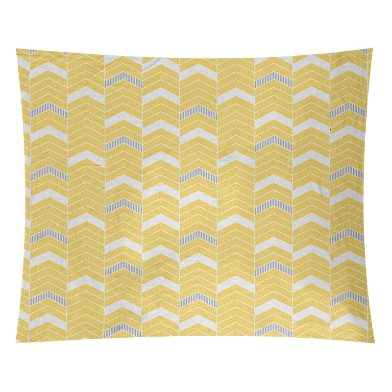 Tapisserie Stephenie, H 27,5 po x l 37,5 po, Jaune / Gris