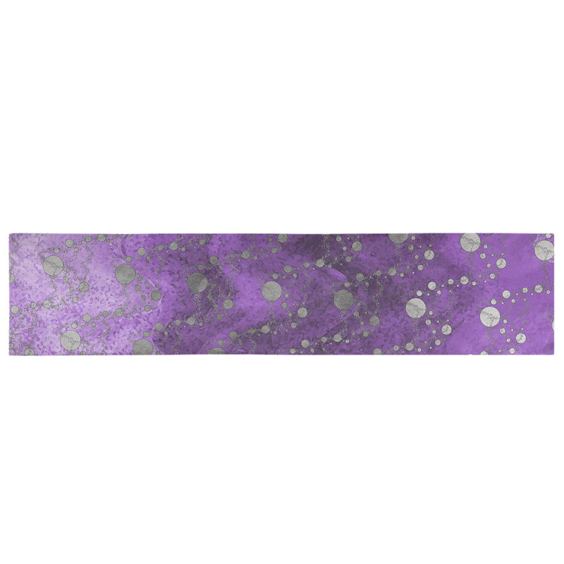 Avicia Planets Stars Table Runner, 90" L x 16" W, Violet