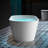 Cove WOODBRIDGE 59" L x 29-7/8" W Luxury Contemporary Solid Surface Stone Resin Freestanding Bathtub in Matte White