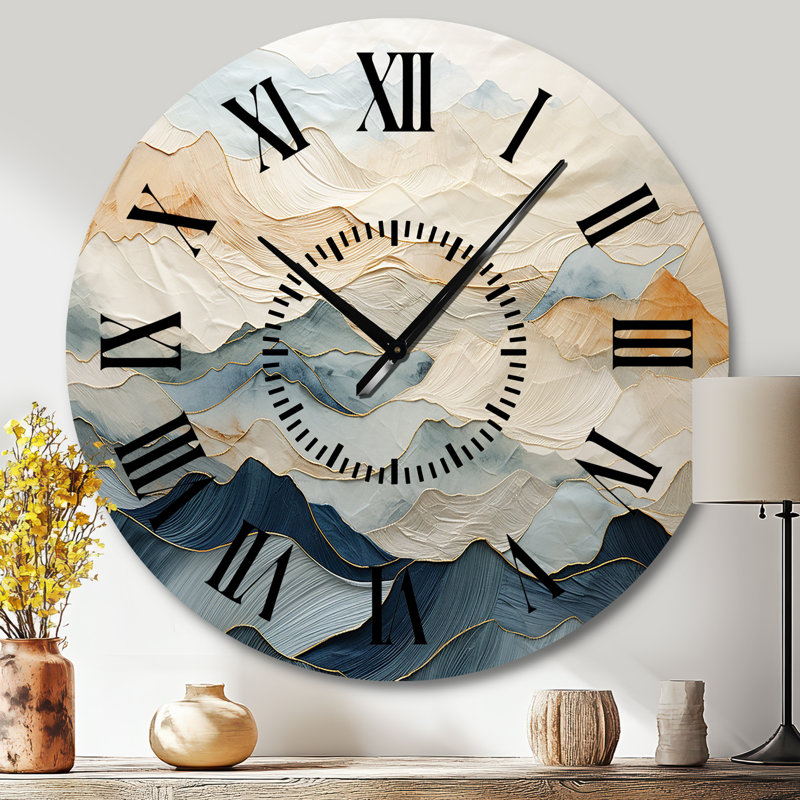 Horloge murale Majestic Mountain Peaks, Grand