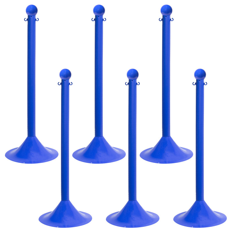 Mr. Chain 41'' H x 14'' W Plastic Stanchion System, Blue