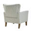 Fauteuil en polyester l 31 po avec pieds en bois massif Arching-84241119