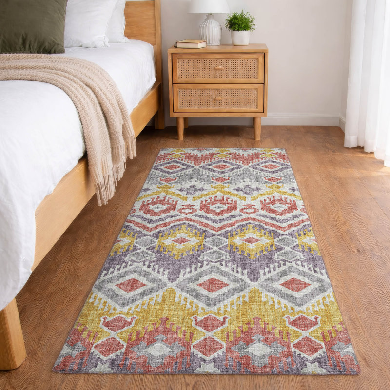 Tapis à poil long de qualité supérieure lavable à la machine ADS108, Mauve, 9' x 12'