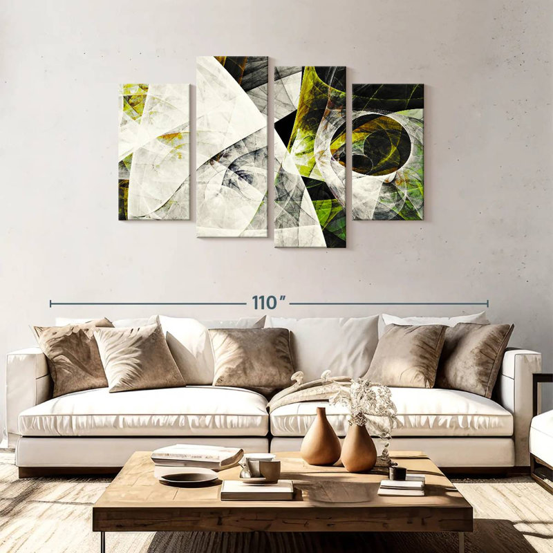 Avery Iced Lime Dynamic Abstract, 48" H x 75" W