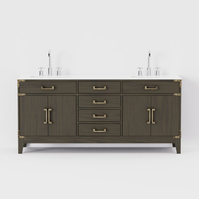 Ensemble de robinet de meuble-lavabo double l 72 po x P 22 po Laurel