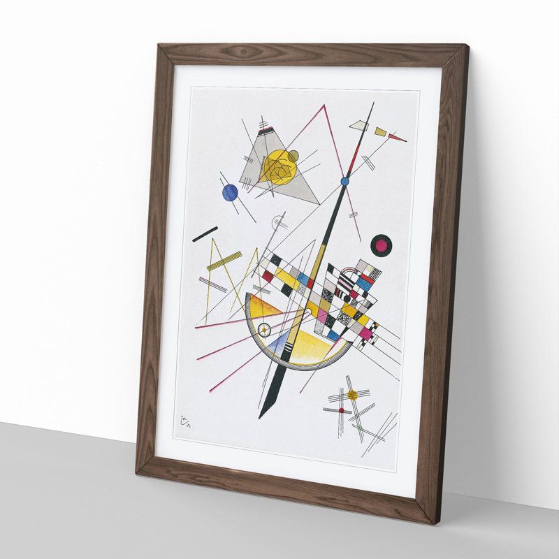 Delicate Tension by Wassily Kandinsky - Picture Frame Painting, 36cm H x 27cm W x 2cm D, Walnut Framed