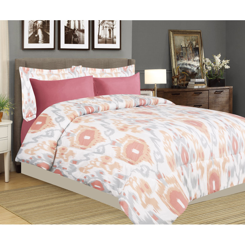 Ensemble d'édredon en microfibre 7 pièces, Édredon pour très grand lit + 2 taies décorativ, Vert