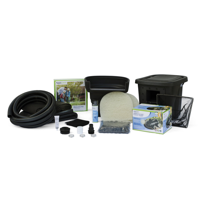 6' x 8' Black DIY Backyard Pond Kit with Pump
