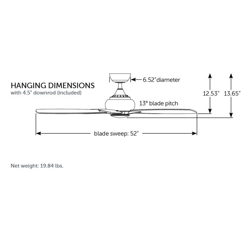 Doren 52 inch Indoor Ceiling Fan with LED Light Kit - Dark Bronze, Dark Bronze