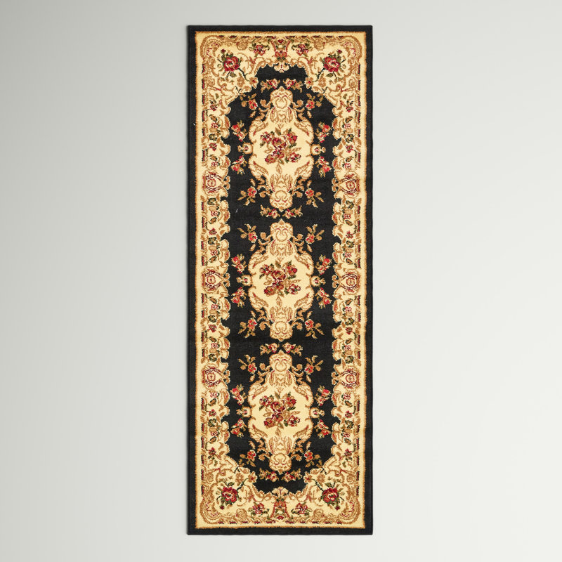 Aracelia Oriental Indoor Rug, Runner 2'7" x 10', Black