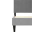 Tête de lit ajustable pour lit simple gris, lin élégant, 12 supports, sans sommier, style moderne pour chambre à coucher, 3 pouces, ressort brossé requis