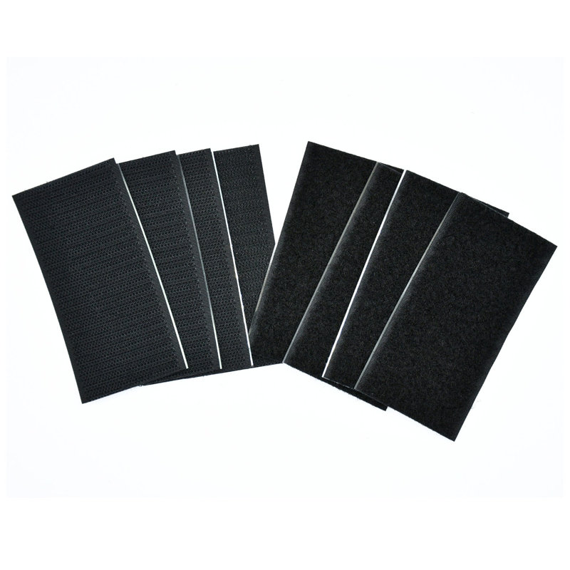 4"x2" Adhesive Hook and Loop Strip 4/pk