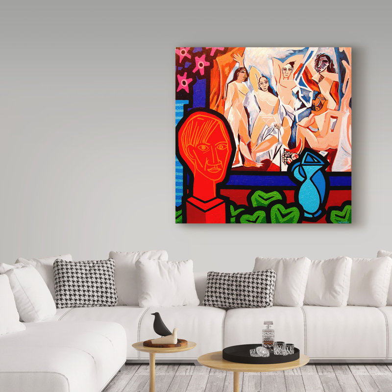 « hommage to picasso 1 », reproduction d’impression sur toile tendue, H 35 po x l 35 po x P 2 po