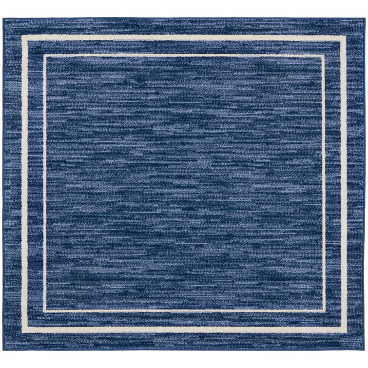 Nourison Essentials Navy Ivory Indoor/Outdoor Area Rug