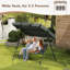 Brijin 3 Person Metal Hanging Porch Swing and Cushions