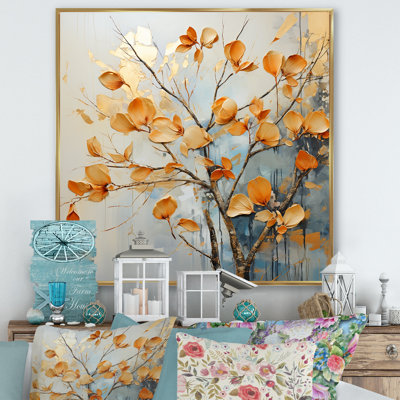 Feuilles d'or et d'orange dans la brise I