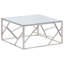 Table basse vidaXL Acier inoxydable, verre trempé-268703550-268703544