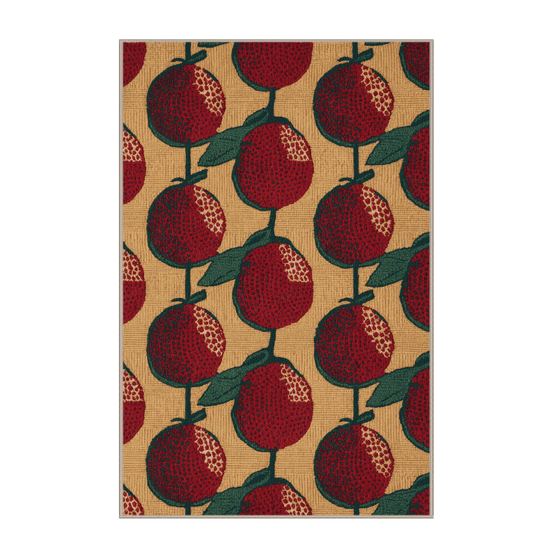 Washable Miracle Fruit Fruits Area Rug, Rectangle 7' x 10'