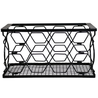 Aliyat Modern Metal Freestanding Folding 8-Bottle Small Countertop Wine Rack